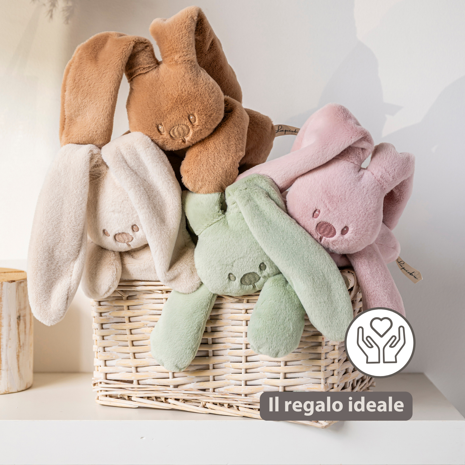 Lapidou Cuddly Rabbit - 30 cm - Soft Baby Plush - Linden Green [IT]