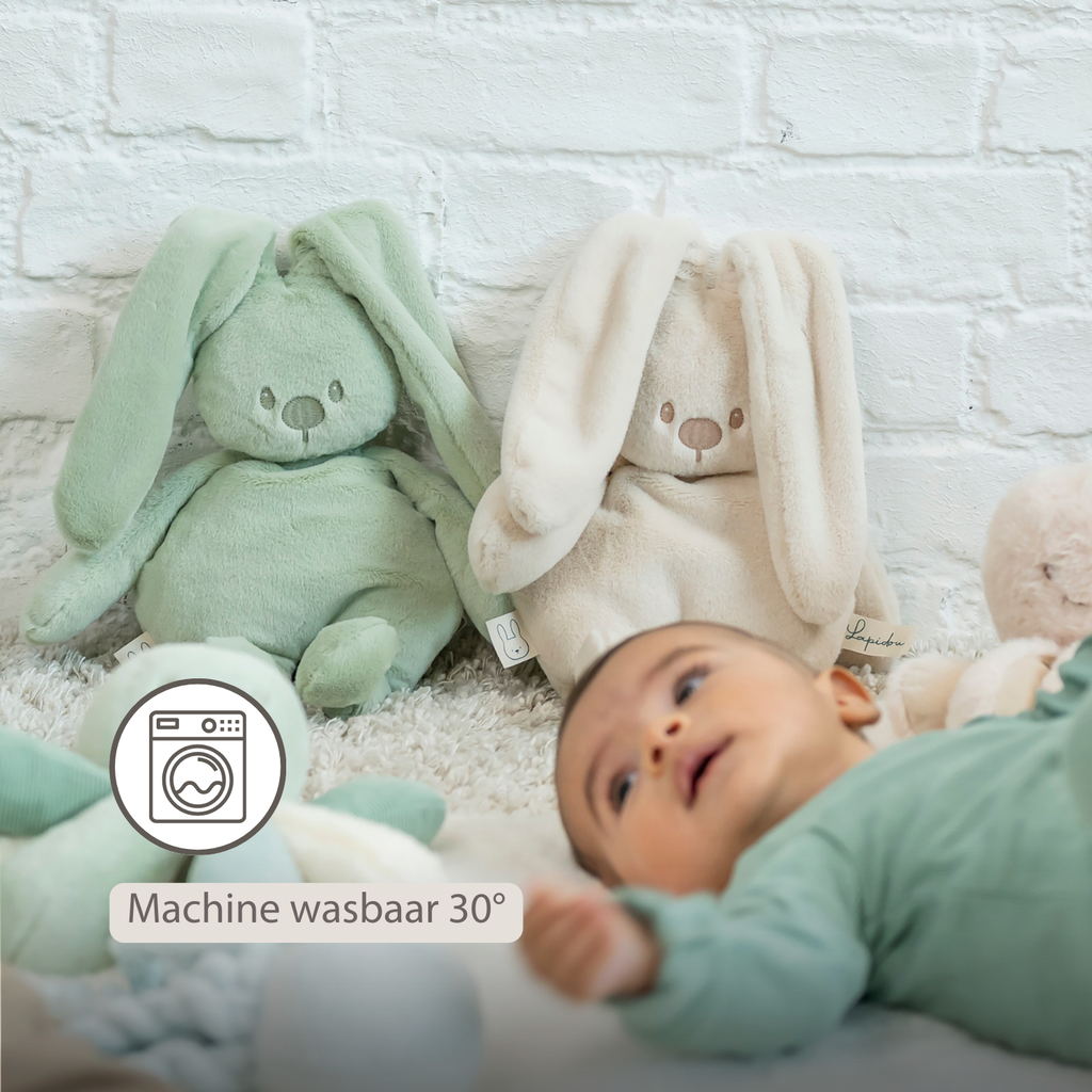 Lapidou Cuddly Rabbit - 30 cm - Soft Baby Plush - Linden Green [NL]
