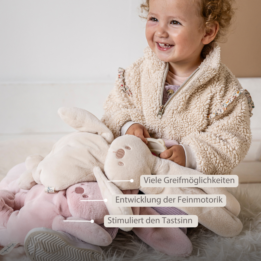 Lapidou Cuddly Rabbit - 30 cm - Soft Baby Plush - Powder Pink [DE]