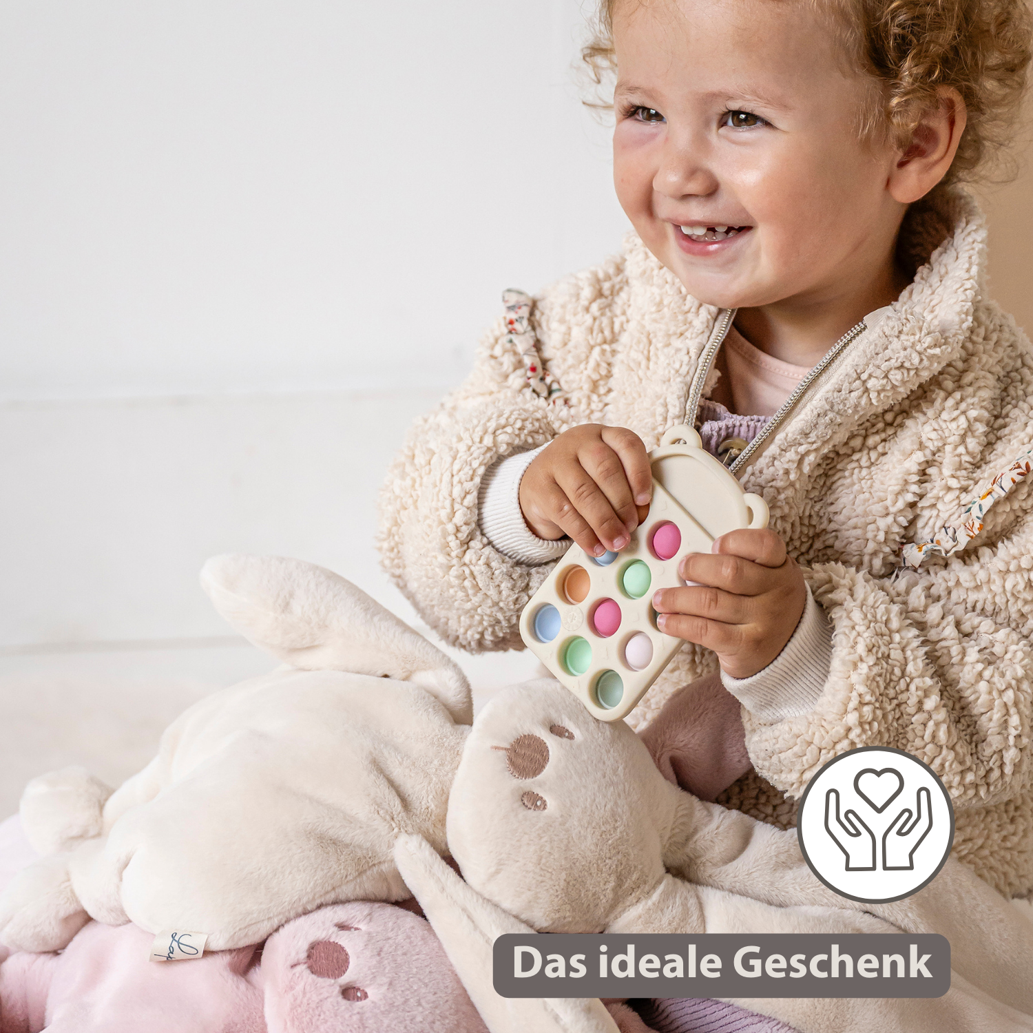 Lapidou Cuddly Rabbit - 30 cm - Soft Baby Plush - Powder Pink [DE]