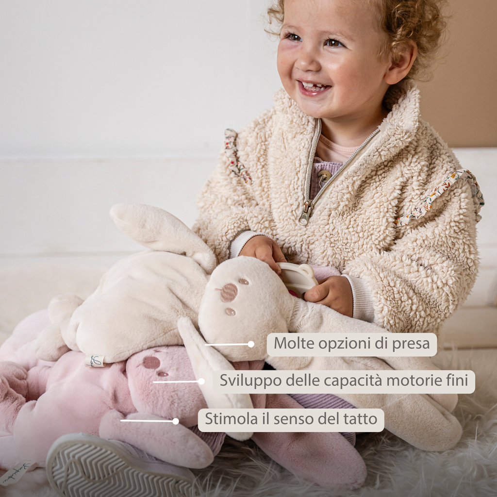 Lapidou Cuddly Rabbit - 30 cm - Soft Baby Plush - Powder Pink [IT]