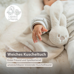 Lapidou Baby Comforter - 27 x 27 cm - Doudou Rabbit - Sand [DE]