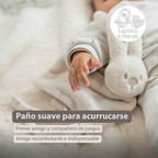 Lapidou Baby Comforter - 27 x 27 cm - Doudou Rabbit - Sand [ES]