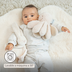 Lapidou Baby Comforter - 27 x 27 cm - Doudou Rabbit - Sand [ES]