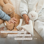 Lapidou Baby Comforter - 27 x 27 cm - Doudou Rabbit - Sand [FR]