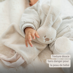 Lapidou Baby Comforter - 27 x 27 cm - Doudou Rabbit - Sand [FR]
