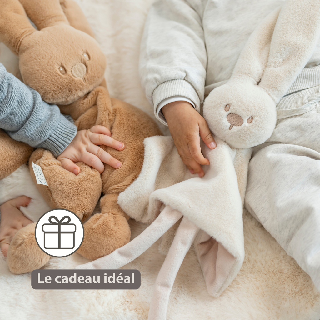 Lapidou Baby Comforter - 27 x 27 cm - Doudou Rabbit - Sand [FR]