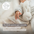 Lapidou Baby Comforter - 27 x 27 cm - Doudou Rabbit - Sand [IT]