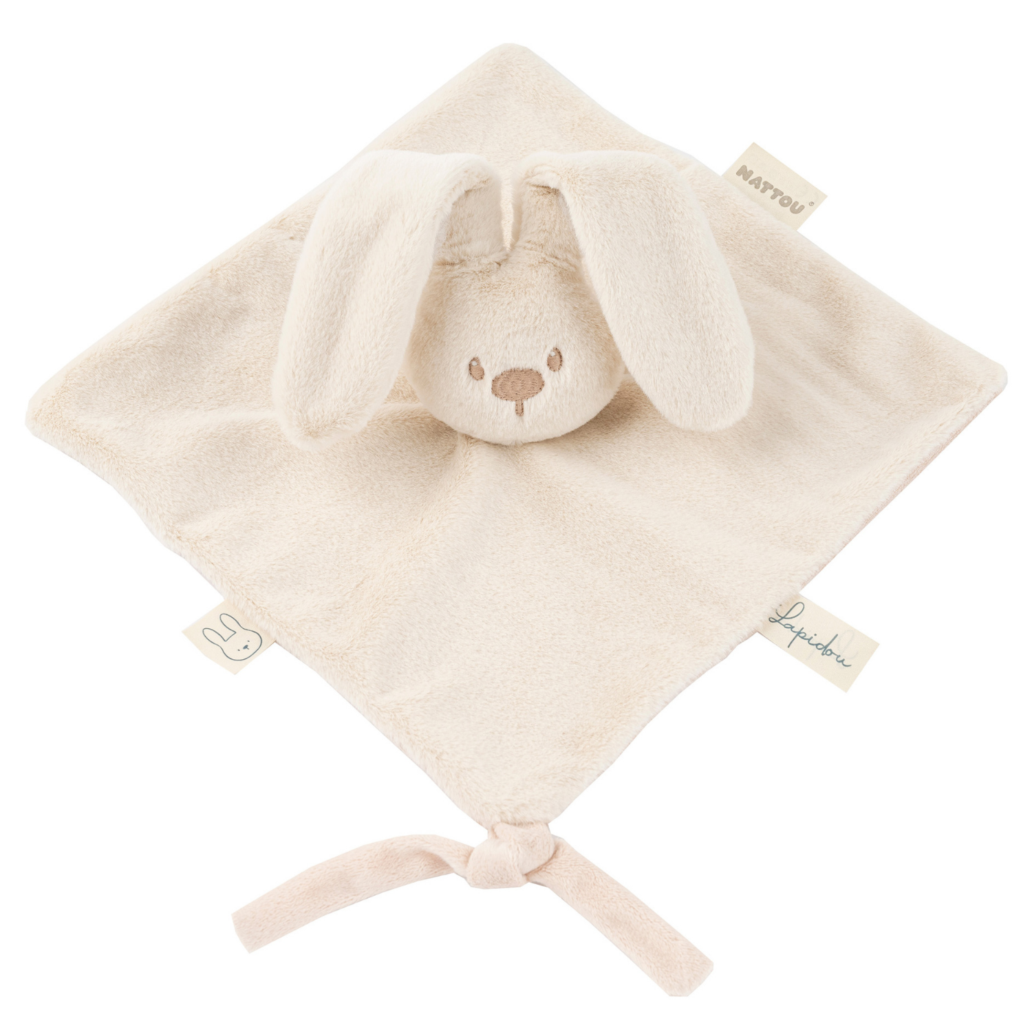 Lapidou Baby Comforter - 27 x 27 cm - Doudou Rabbit - Sand [EN]