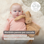 Lapidou Baby Comforter - 27 x 27 cm - Doudou Rabbit - Warm Beige [IT]
