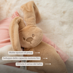 Lapidou Baby Comforter - 27 x 27 cm - Doudou Rabbit - Warm Beige [IT]