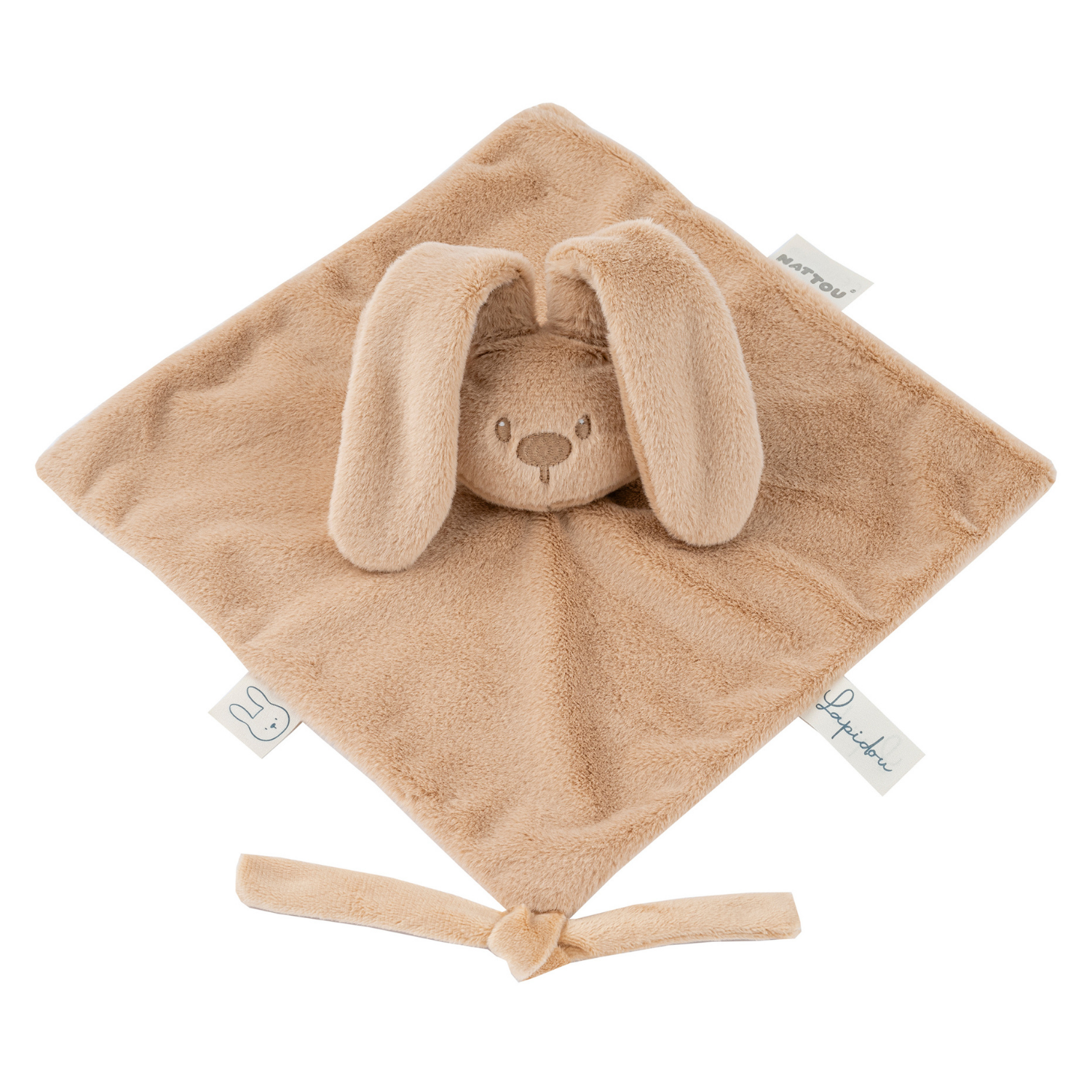 Lapidou Baby Comforter - 27 x 27 cm - Doudou Rabbit - Warm Beige [NL]