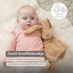 Lapidou Baby Comforter - 27 x 27 cm - Doudou Rabbit - Warm Beige [NL]