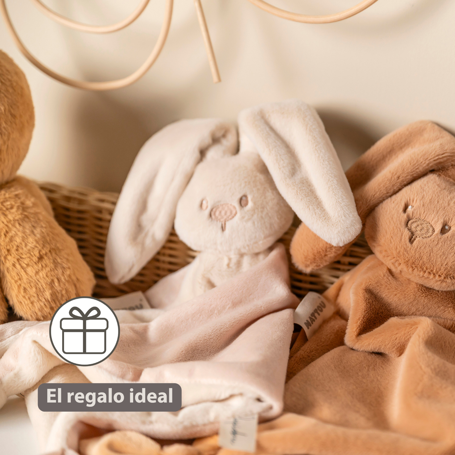 Lapidou Baby Comforter - 65 x 40 cm - Doudou Rabbit - Sand [ES]