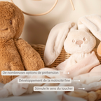 Lapidou Baby Comforter - 65 x 40 cm - Doudou Rabbit - Sand [FR]