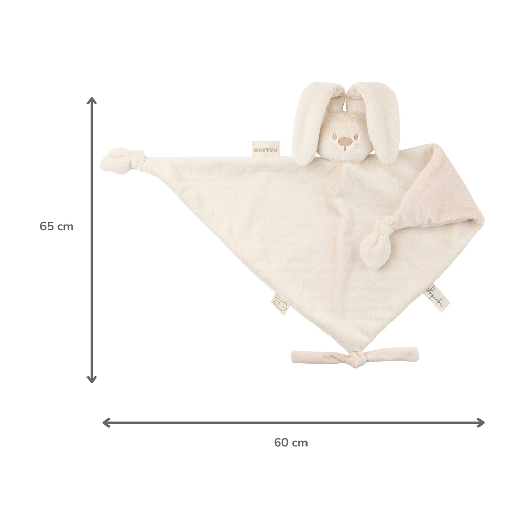 Lapidou Baby Comforter - 65 x 40 cm - Doudou Rabbit - Sand [FR]