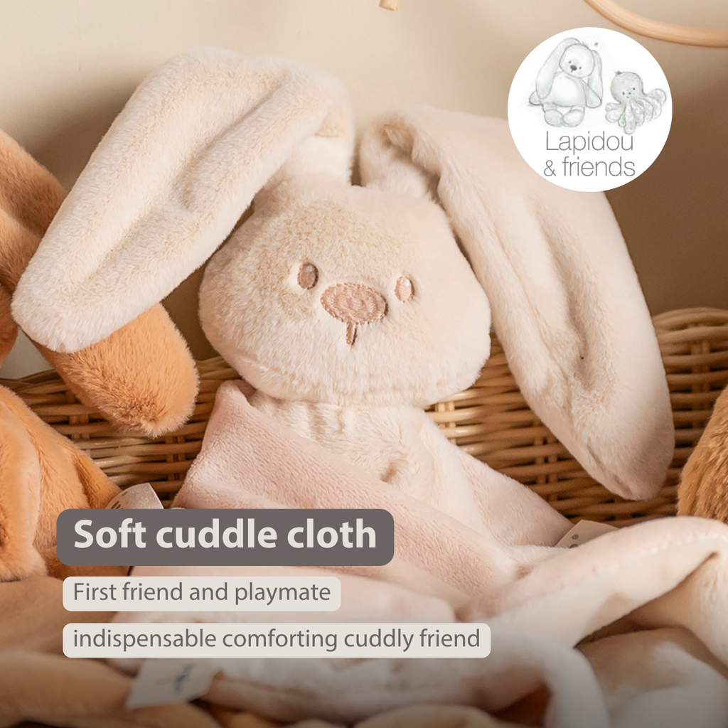 Lapidou Baby Comforter - 65 x 40 cm - Doudou Rabbit - Sand [EN]