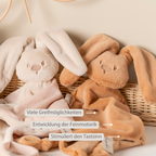 Lapidou Baby Comforter - 65 x 40 cm - Doudou Rabbit - Warm Beige [DE]