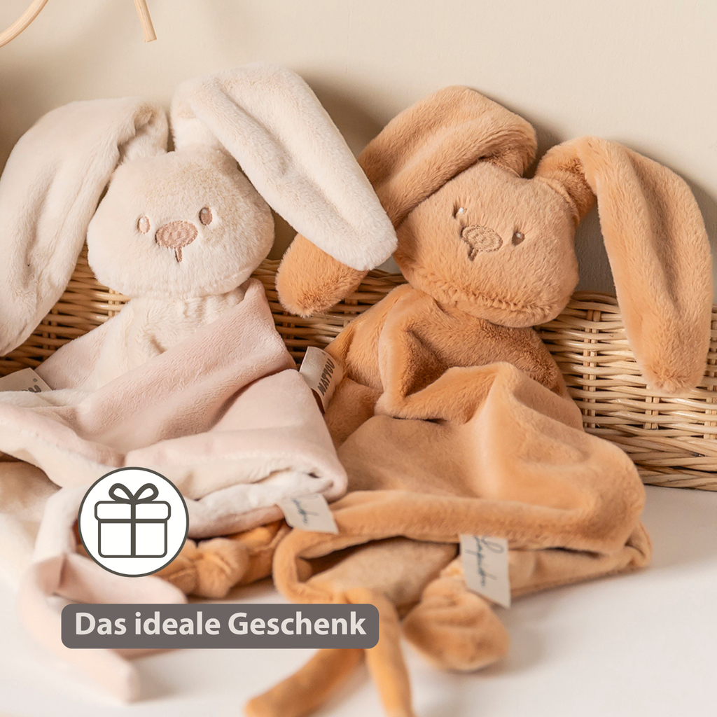 Lapidou Baby Comforter - 65 x 40 cm - Doudou Rabbit - Warm Beige [DE]