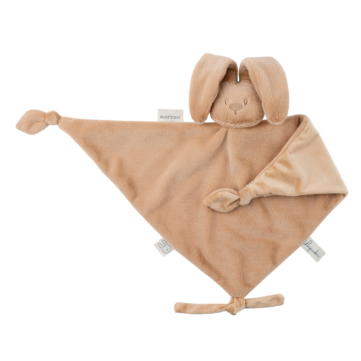 Lapidou Baby Comforter - 65 x 40 cm - Doudou Rabbit - Warm Beige [FR]