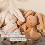Lapidou Baby Comforter - 65 x 40 cm - Doudou Rabbit - Warm Beige [IT]