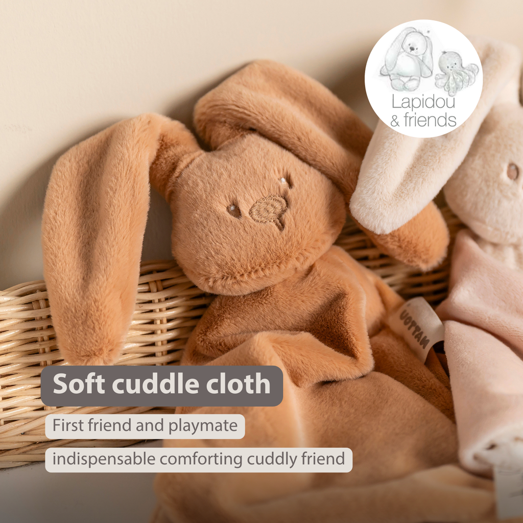 Lapidou Baby Comforter - 65 x 40 cm - Doudou Rabbit - Warm Beige [EN]