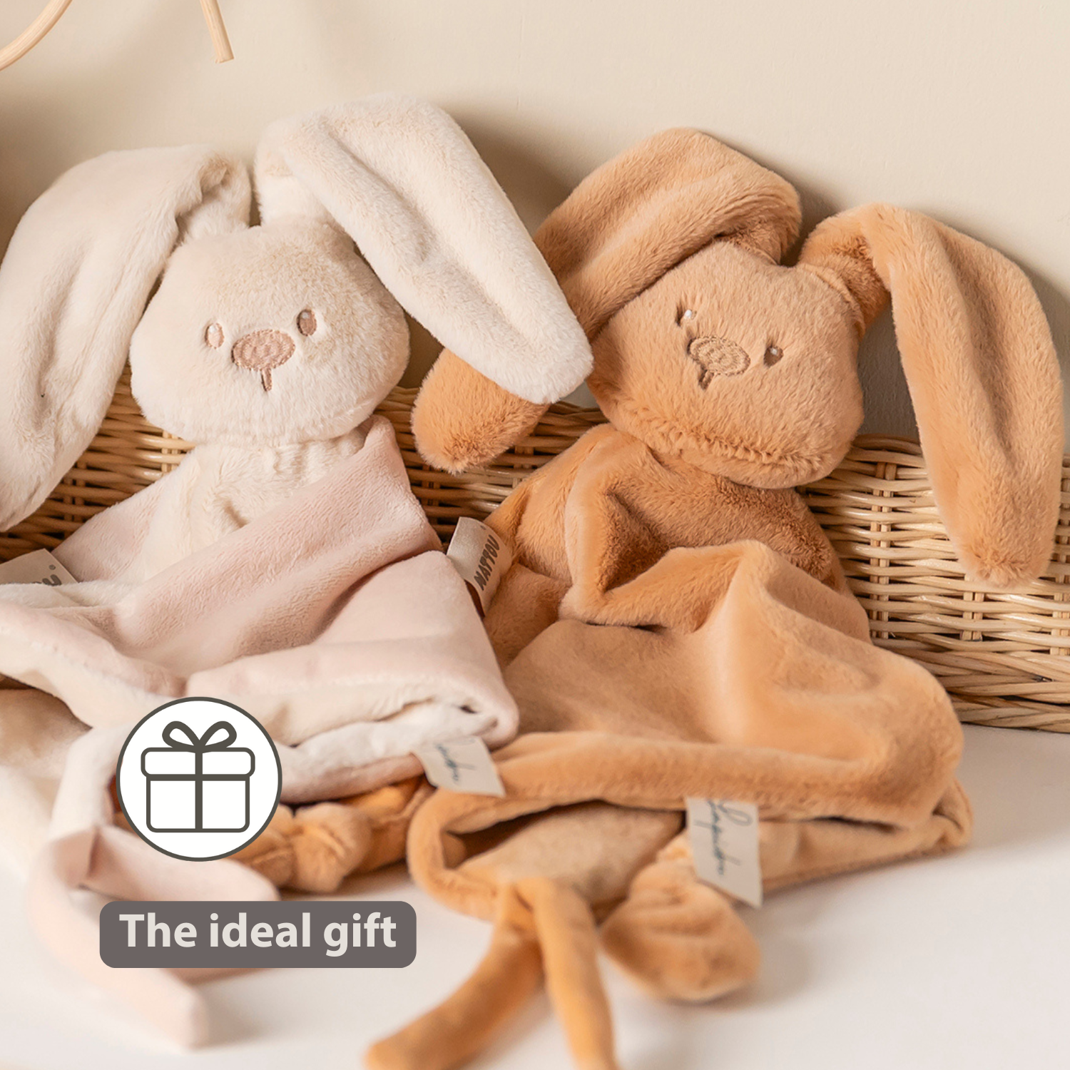 Lapidou Baby Comforter - 65 x 40 cm - Doudou Rabbit - Warm Beige [EN]
