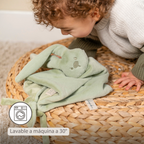 Lapidou Baby Comforter - 65 x 40 cm - Doudou Rabbit - Linden Green [ES]