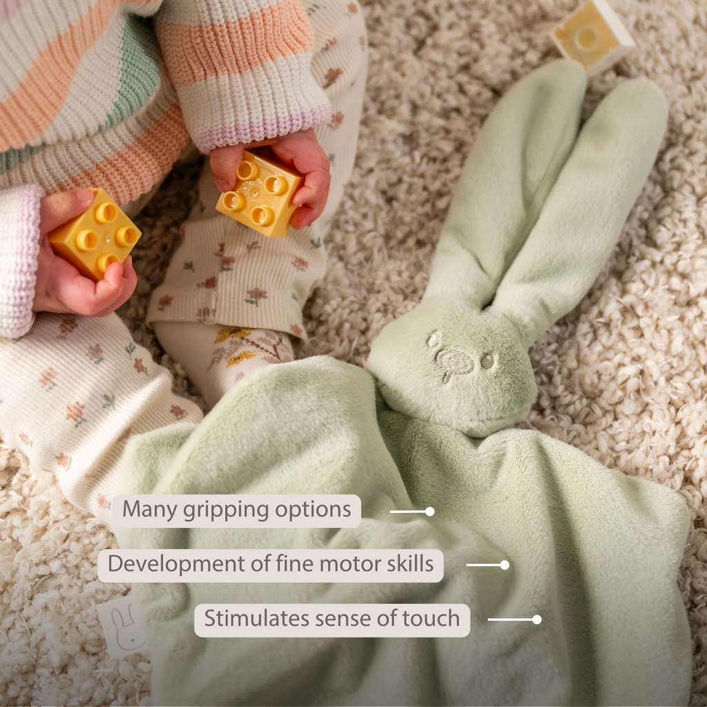 Lapidou Baby Comforter - 65 x 40 cm - Doudou Rabbit - Linden Green [EN]