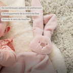 Lapidou Baby Comforter - 65 x 40 cm - Doudou Rabbit - Powder Pink [FR]