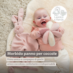 Lapidou Baby Comforter - 65 x 40 cm - Doudou Rabbit - Powder Pink [IT]