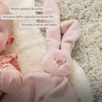 Lapidou Baby Comforter - 65 x 40 cm - Doudou Rabbit - Powder Pink [IT]