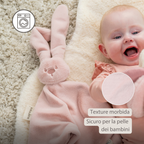 Lapidou Baby Comforter - 65 x 40 cm - Doudou Rabbit - Powder Pink [IT]