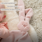 Lapidou Baby Comforter - 65 x 40 cm - Doudou Rabbit - Powder Pink [NL]