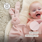 Lapidou Baby Comforter - 65 x 40 cm - Doudou Rabbit - Powder Pink [EN]