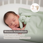 Lapidou Baby Blanket with Plush - 50 x 50 cm - Doudou Rabbit - Sand [DE]