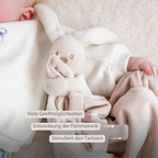 Lapidou Baby Blanket with Plush - 50 x 50 cm - Doudou Rabbit - Sand [DE]