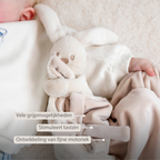 Lapidou Baby Blanket with Plush - 50 x 50 cm - Doudou Rabbit - Sand [NL]