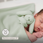 Lapidou Baby Blanket with Plush - 50 x 50 cm - Doudou Rabbit - Sand [NL]