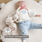 Lapidou Baby Blanket with Plush - 50 x 50 cm - Doudou Rabbit - Sand [NL]