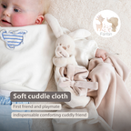 Lapidou Baby Blanket with Plush - 50 x 50 cm - Doudou Rabbit - Sand [EN]