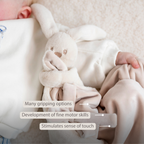Lapidou Baby Blanket with Plush - 50 x 50 cm - Doudou Rabbit - Sand [EN]