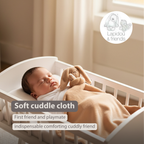 Lapidou Baby Blanket with Plush - 50 x 50 cm - Doudou Rabbit - Warm Beige [EN]