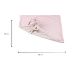 Lapidou Baby Blanket with Plush - 50 x 50 cm - Doudou Rabbit - Powder Pink [DE]