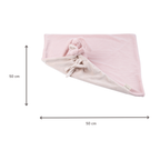 Lapidou Baby Blanket with Plush - 50 x 50 cm - Doudou Rabbit - Powder Pink [NL]