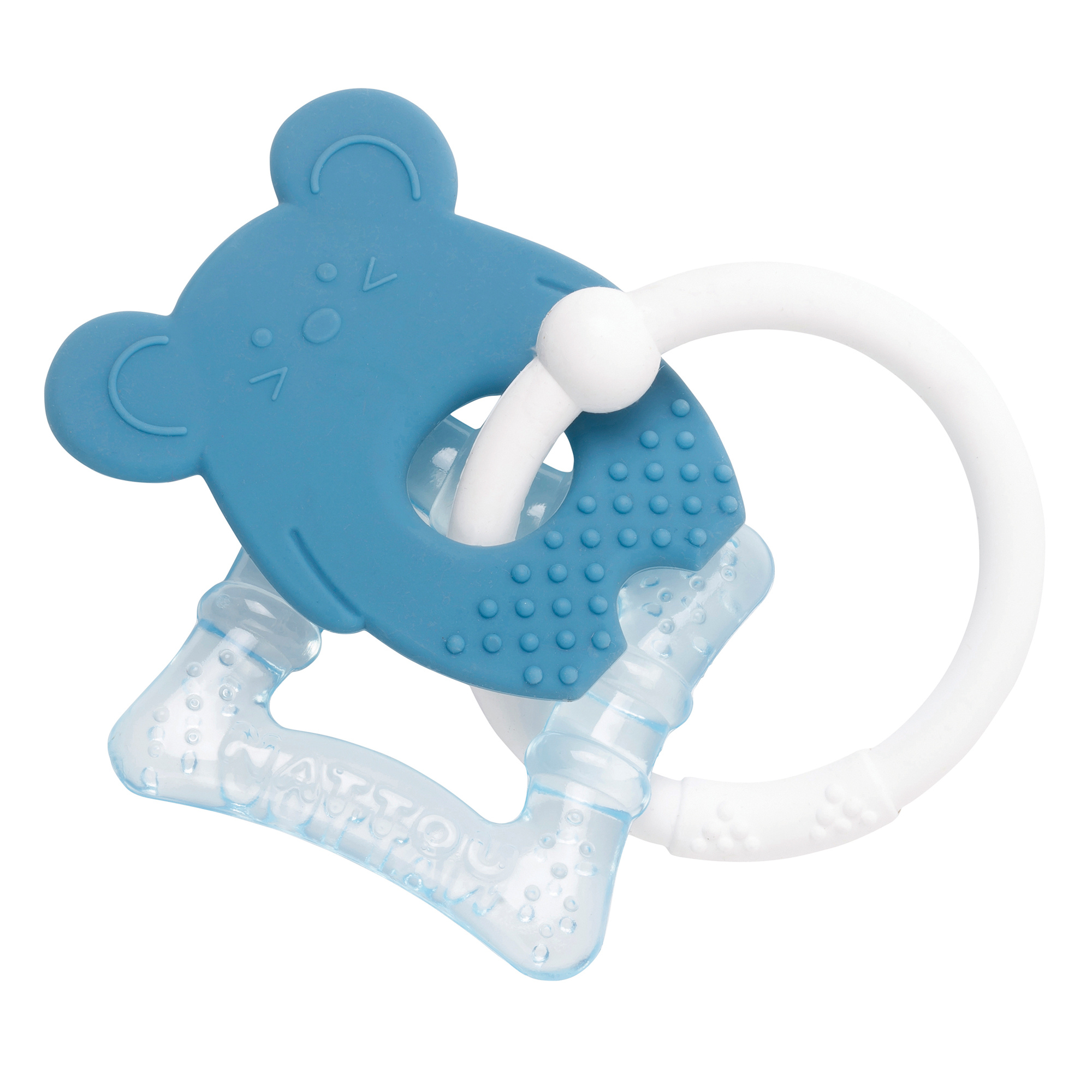 Silicone cooling teether – Baby teething toy – Cooling teether – Blue [DE]
