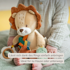 Activity Plush Toy Lion Leon - 30 cm - Soft Baby Plush Toy - Multicolored [DE]