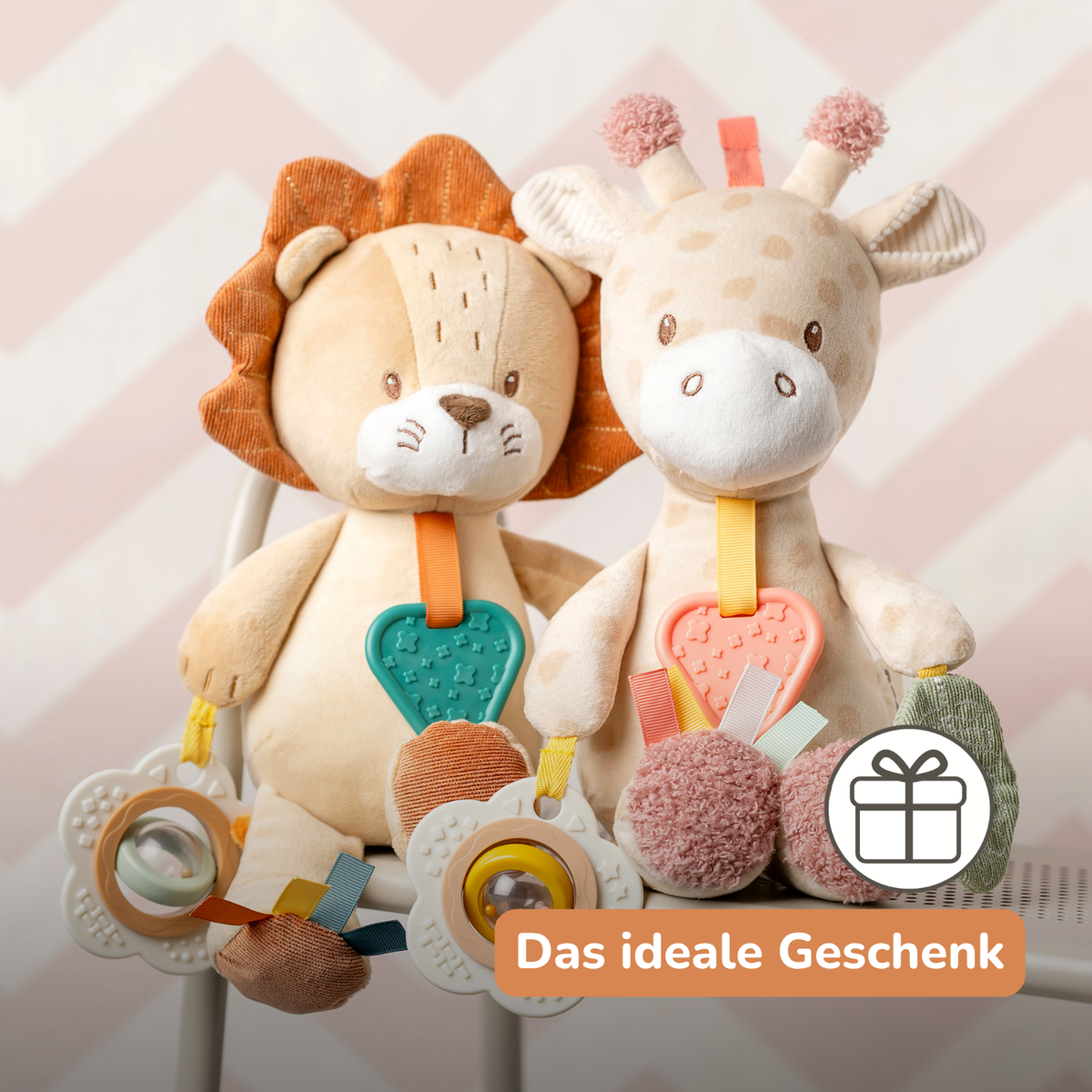 Activity Plush Toy Lion Leon - 30 cm - Soft Baby Plush Toy - Multicolored [DE]