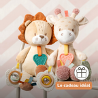 Activity Plush Toy Lion Leon - 30 cm - Soft Baby Plush Toy - Multicolored [FR]