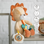 Activity Plush Toy Lion Leon - 30 cm - Soft Baby Plush Toy - Multicolored [IT]